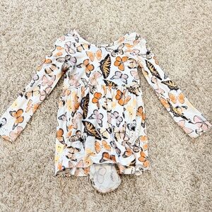 Butterfly Bamboo Twirl Dress Romper Infant Girls Size 18-24 Months